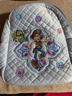 Toy Story Quilted Backpack with Woody & Buzz Embroidery